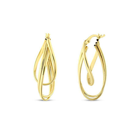 Altın Tasarım Küpe - 14K