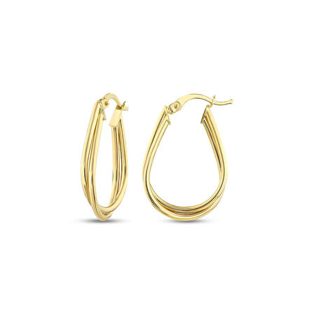 Altın Tasarım Küpe - 14K