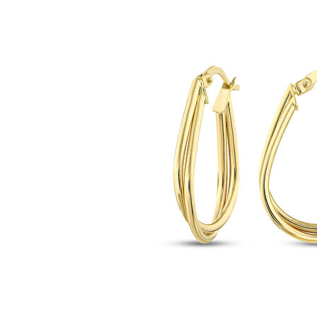 Altın Tasarım Küpe - 14K