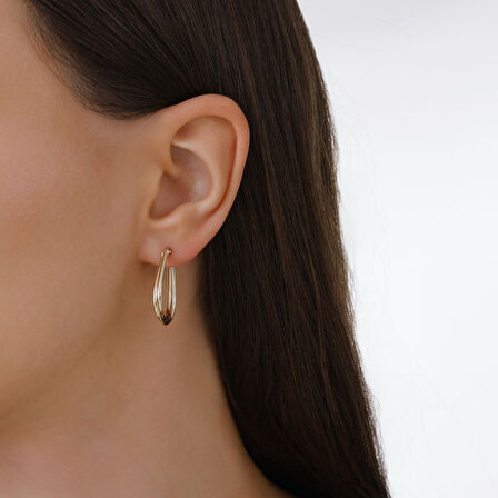 Altın Tasarım Küpe - 14K