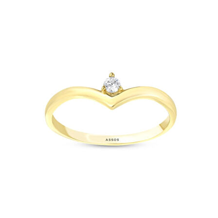 Tasarım Altın Yüzük - 14K - 1.31gr