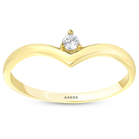 Tasarım Altın Yüzük - 14K - 1.31gr