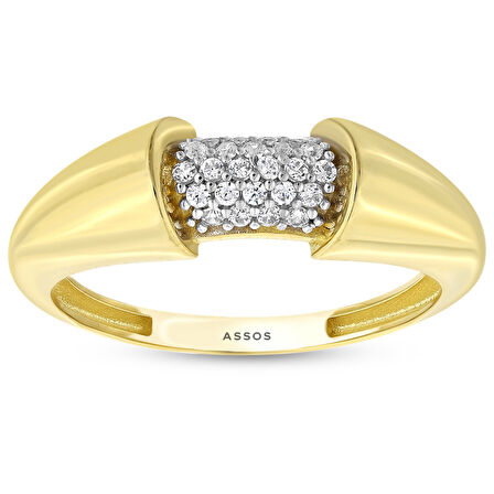 Taşlı Altın Yüzük - 14K - 2.29gr