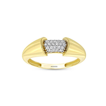 Taşlı Altın Yüzük - 14K - 2.29gr
