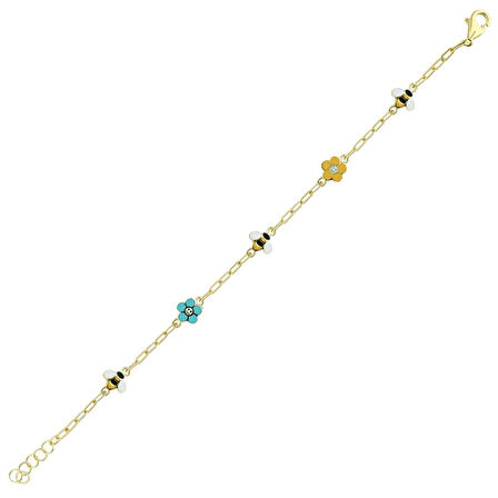 Figürlü Altın Çocuk Bileklik - 14K