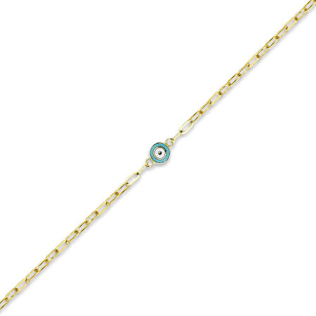 Altın Nazar Boncuklu Bileklik - 14K