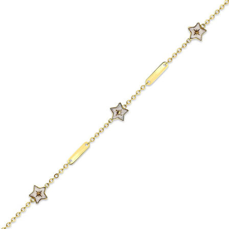 Altın Yıldız Figürlü Bileklik - 14K
