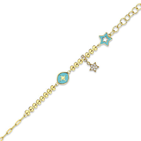 Altın Figürlü Bileklik - 14K