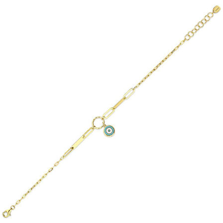 Altın Nazar Boncuklu Bileklik - 14K