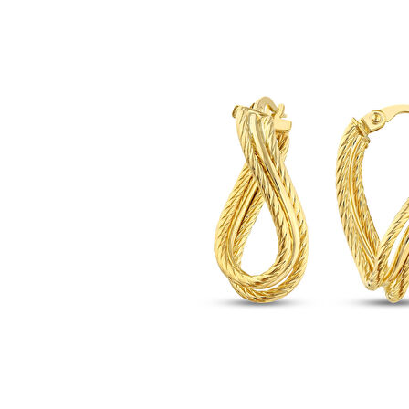 Altın Tasarım Küpe - 14K