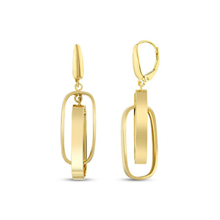 Altın Tasarım Küpe - 14K