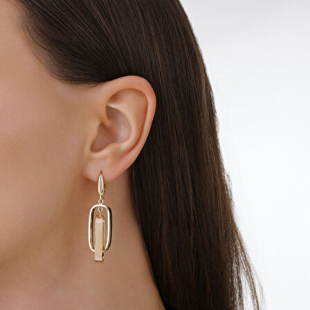 Altın Tasarım Küpe - 14K