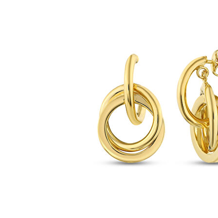 Altın Tasarım Küpe - 14K