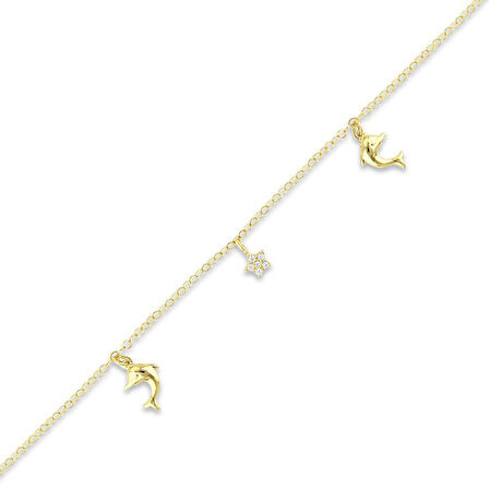 Altın Balık Figürlü Halhal - 14K