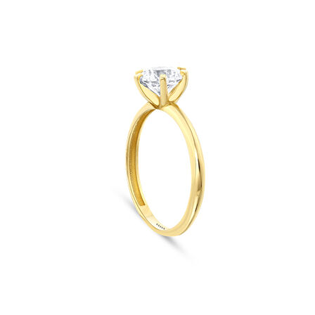 Altın Tektaş Yüzük - 14K