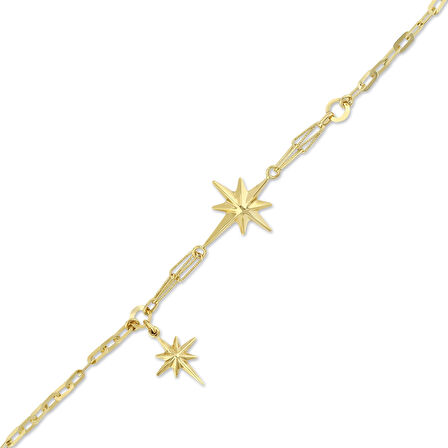 Altın Kutup Yıldızı Figürlü Bileklik - 14K