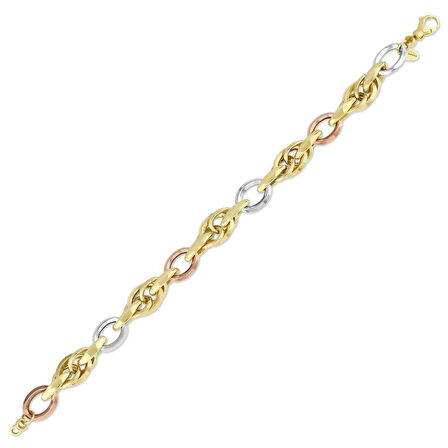 Altın Tasarım Zincir Bileklik - 14K