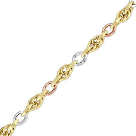 Altın Tasarım Zincir Bileklik - 14K