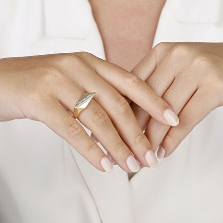 Altın Tasarım Yüzük - 14K