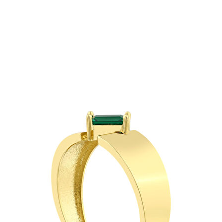 Altın Renkli Taşlı Yüzük - 14K