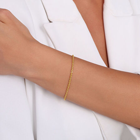 Altın Zincir Bileklik - 14K