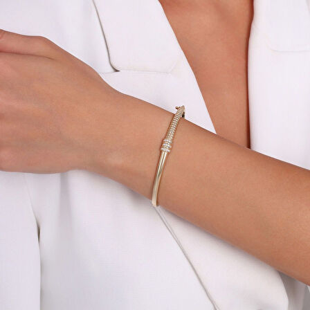 Altın Tasarım Kelepçe - 14K