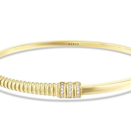 Altın Tasarım Kelepçe - 14K