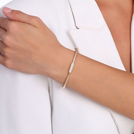 Altın Tasarım Kelepçe - 14K