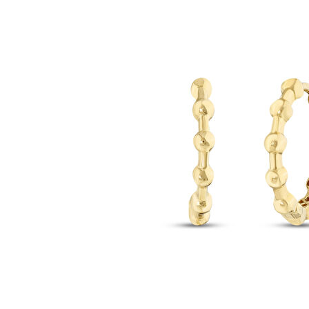 Altın Tasarım Halka Küpe - 14K