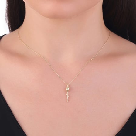 Altın Gül Kolye - 14K