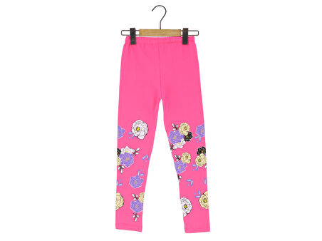 Kız Çocuk Tayt Çiçek Baskılı