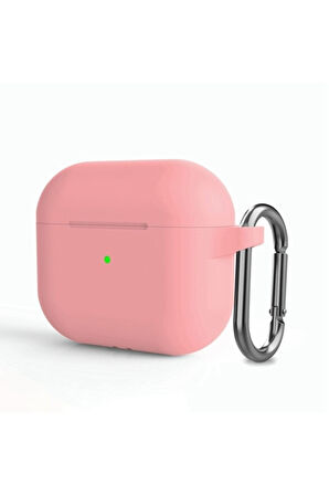 Uyumlu Airpods 3. Nesil Uyumlu Silikon Koruma Kılıf Pembe