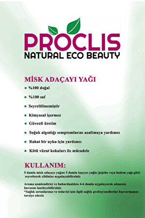 PROCLİS 2 Adet Doğal Misk Adaçayı Yağı 10ml