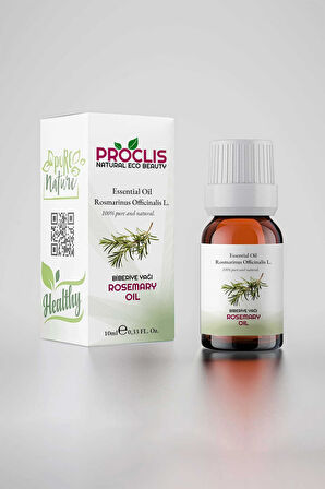 PROCLİS 2 Adet %100 Doğal Biberiye Yağı - Saf Biberiye Uçucu Yağı 10ml