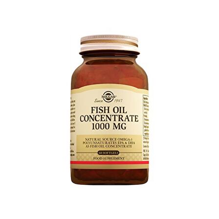 Solgar Fish Oil Concentrate 1000Mg 60 Kapsül