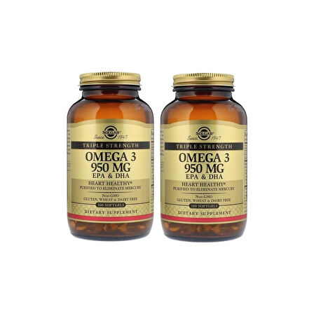 Omega-3 950 Mg 100 Kapsül  **İkili**