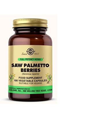 Solgar Saw Palmetto Berries 100 Kapsül