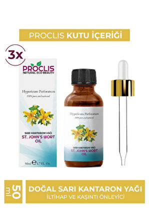 PROCLİS %100 Doğal Sarı Kantaron Yağı 50ml 3 ADET