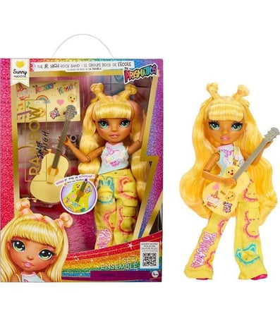Rainbow High Jr High Rock Grubu Moda Bebek Serisi – Skyler, Sunny, Bella ve Amaya, Müzik Aksesuarlar
