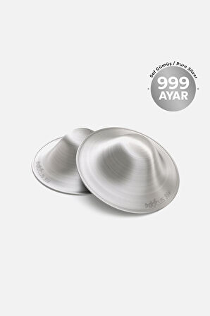 Koruyucu Gümüş Göğüs Ucu Kapakları Large