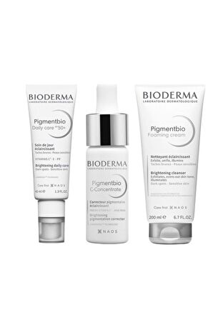 Bioderma Pigmentbio Leke Serisi | Gündüz Kremi + Serum + Temizleme Jeli Orijinal Boy