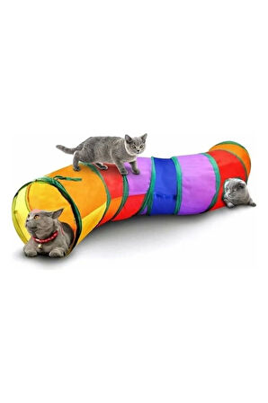 Kıvrımlı Kedi Tüneli Katlanır Gökkuşağı S Kıvrımlı Kedi Köpek Oyun Tüneli Evcil Hayvan Tüneli 2111