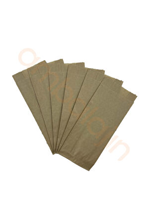 Büyük Boy Kraft-Şamua Çizgili Kese Kağıdı, Hediye Paketi 15x28,5cm Düz Renk 250 Adet