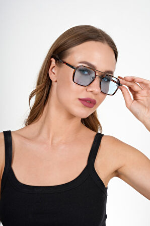 0039 Brown/Blue 54 Olivier Philippe Güneş Gözlüğü