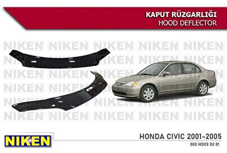 Honda Civic Kaput Rüzgarlığı Koruyucu 2001-2005 arası