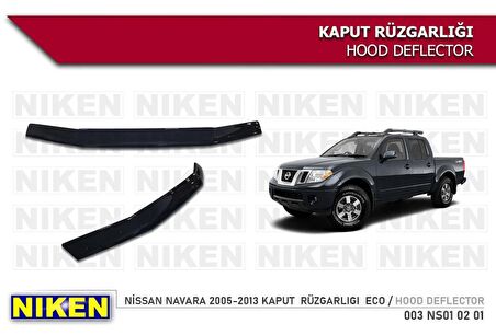 Nissan Navara Kaput Rüzgarlığı Koruyucu 2005-2013 arası