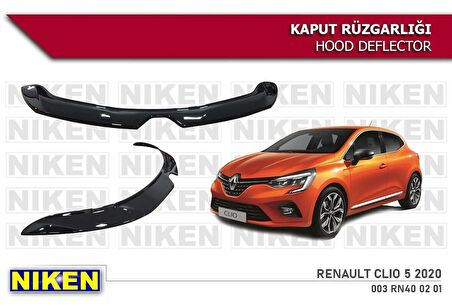 Renault Clio 5 Kaput Rüzgarlığı Koruyucu 2020 sonrası