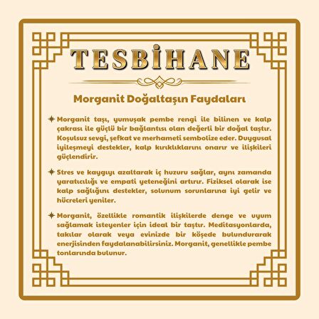 Gold Renk Metal Zincirli Dorika Top Süslemeli Amorf Morganit Doğaltaş Kadın Bileklik