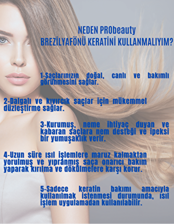 PRObeauty 2'Lİ SET BREZİLYA FÖNÜ KERATİNİ VE TUZSUZ ŞAMPUAN KURU, YIPRANMIŞ SAÇLAR MUCİZEVİ BAKIM VE ONARIM