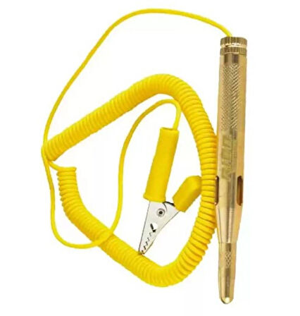 Rico Oto Kontrol Kalemi Metal Yaylı Kablolu 6V,12V,24V SARI